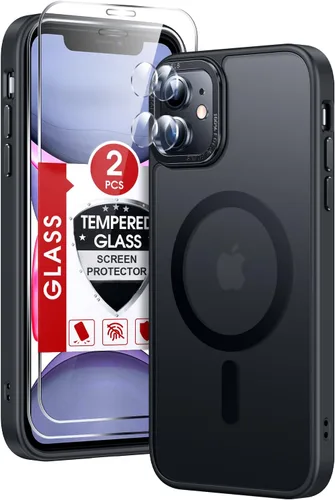 Vista 25 de LeYi Funda para iPhone XR: con protector de pantalla X2 + 2 funda para cámara [compatible con MagSafe] Funda protectora magnética i iphoneXR