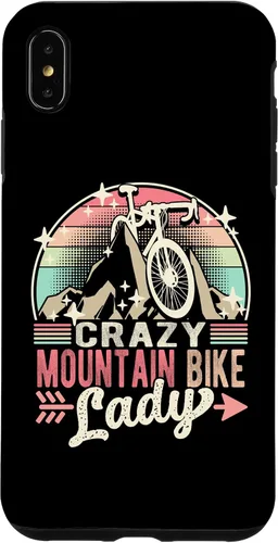 Vista 7 de iPhone 15 Crazy Mountain Bike Lady Cycling Biking Cyclist Biker Girl Case