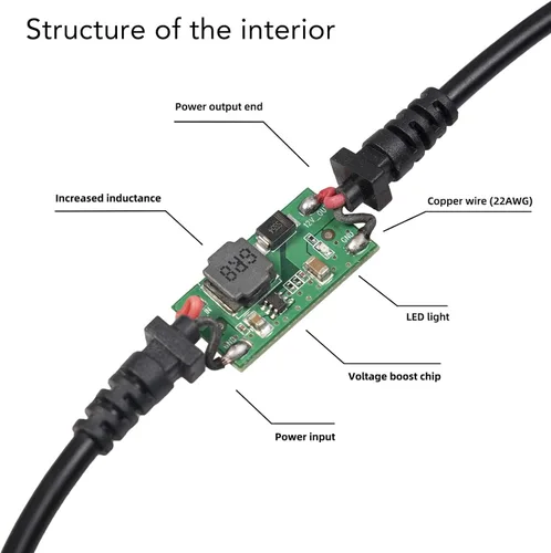 Vista 5 de Adaptador USB C a 12 V CC, USB C macho a 12 V para encendedor de cigarrillos de coche, convertidor de corriente hembra (salida 12V 3A)