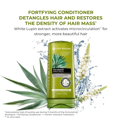 Vista 2 de Yves Rocher Acondicionador fortificante Densidad Rescate de densidad para desenredar y fortalecer el cabello 10.1 onzas líquidas