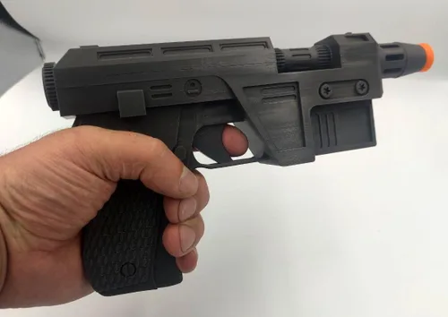 Vista 5 de GLIE-44 Poe Dameron Blaster Pistola Cosplay Prop hecho a mano