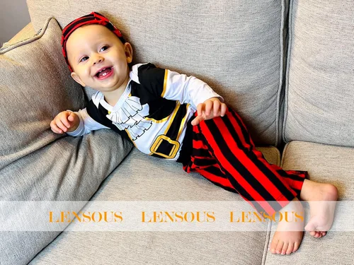 Vista 7 de Conjunto de pantalones de disfraz de pirata para bebés y niñas con sombrero
