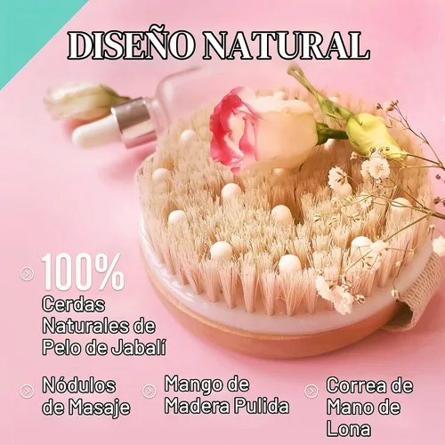 Vista 7 de Cepillo corporal seco (paquete de 1) – Reduce la celulitis, cepillo seco para celulitis y drenaje linfático, cepillo exfoliante con nódulos
