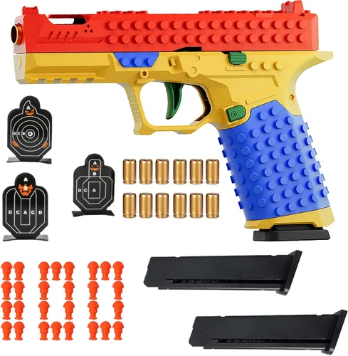 Vista 4 de Dreamplay Balas de juguete de repuesto, 100 balas y 6 accesorios de pistola de juguete de concha