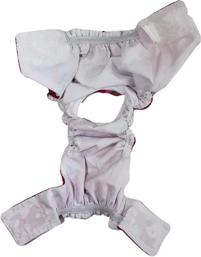 Vista 3 de Falda de pañal para perros pequeños, vestido sanitario para hembras (azul, S - cintura de 8 a 11 pulgadas)