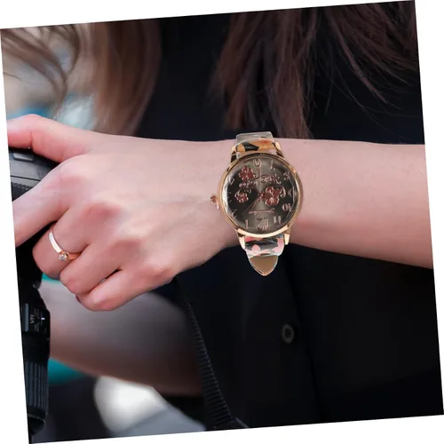 Vista 4 de SOESFOUFU Reloj de pulsera blanca para mujer, correa de cuero para niñas, relojes de pulsera para hombre, reloj digital para mujer