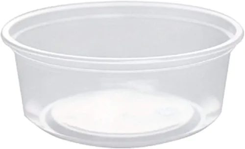 Vista 9 de Karat FP-DCL117-PP Tapa plana para 8 oz.- 32 oz. PP Deli Envases, 0.3" de altura, 4.61" de ancho, 4.73" de longitud (paquete de 500)