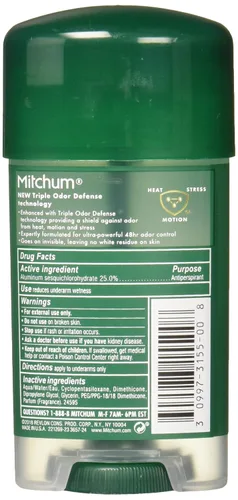 Vista 2 de Paquete de 4 desodorantes antitranspirantes Mitchum Power Gel sin perfume, 2.25 onzas, el embalaje puede variar)