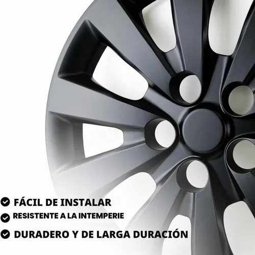 Vista 3 de Mayde Tapacubos de repuesto de 16 pulgadas para Nissan Sentra 2013-2018, Cubiertas de rueda de repuesto (Juego de 4, Negro mate)