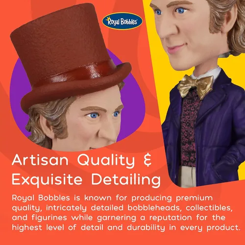 Vista 7 de Royal Bobbles Willy Wonka & The Chocolate Factory - 8.9 pulgadas de alto - Estatua coleccionable de Bobblehead