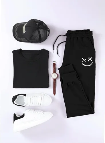 Vista 5 de JMIERR Pantalones deportivos cónicos para hombre, para gimnasio, correr, entrenamiento, atléticos, con cordón y bolsillos