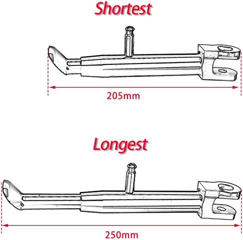 Vista 3 de Motobiker Soporte lateral ajustable compatible con Honda CBR1000RR 2008-2013