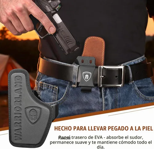 Vista 4 de Funda IWB híbrida WARRIORLAND, se ajusta a Taurus G2C / G3C / G3 / G2s / G3X & XL / PT111 G2 / PT140 G2 - Preparada para ópticos, funda