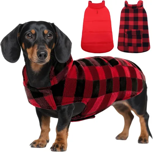 Vista 31 de ASENKU Dog Winter Coat, Reversible Dog Jacket for Small Medium Large Dogs Army Green