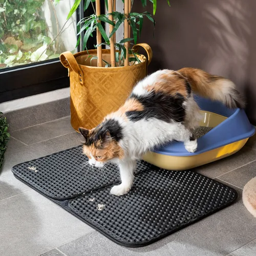 Vista 2 de Alfombra para Arenero de Gatos Clikatt InnovaGoods