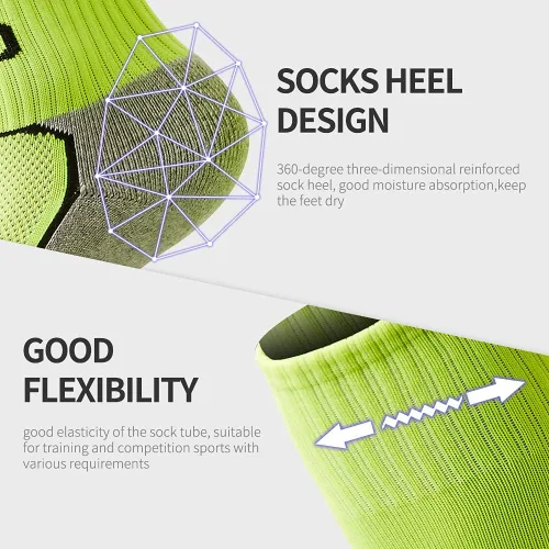 Vista 4 de Kids Soccer Socks 5 Pack 1 Pack Knee High Tube Socks Towel Bottom Pressure Football Socks (4-13 Years Little KidBig Kid)