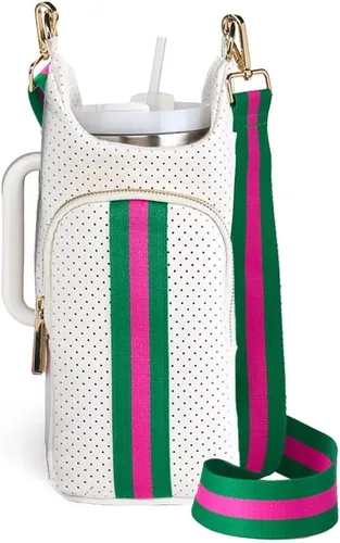 Vista 15 de WanderFull® Ranura con cremallera original HydroBag® HANDLE™ para mango, soporte para botella de agua cruzado manos libres y accesorios para vasos