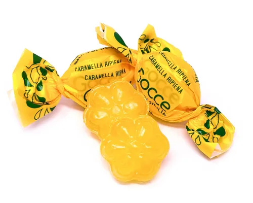 Vista 8 de SweetGourmet Caramelo duro con sabor natural relleno de limón siciliano, envuelto individualmente, 1 libra