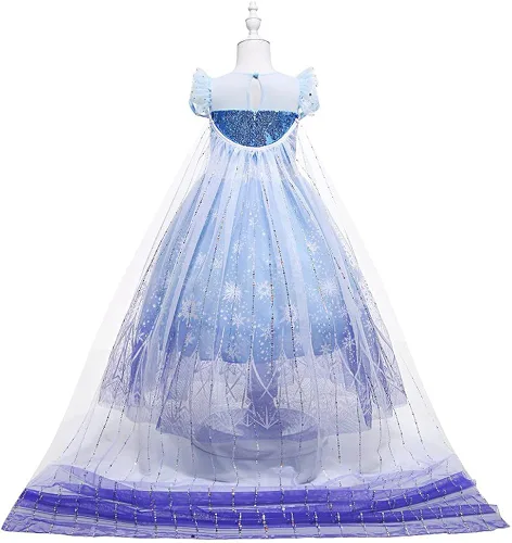 Vista 3 de MINACARE Princess Costume Gorgeous Fancy Queen Dress for Little Girls Cosplay Birthday Party Gift