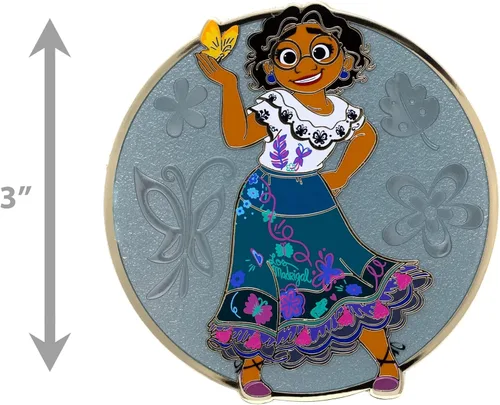 Vista 3 de Disney Encanto - Pin coleccionable de 3 pulgadas, edición limitada, 300 Mirabel Madrigal, Metal, Sin gemas.