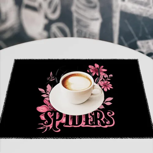 Vista 7 de Spider Spiders Placemats Set of 6 Resistant Table Mats Washable Place Mats for Dinner Party Table Decoration