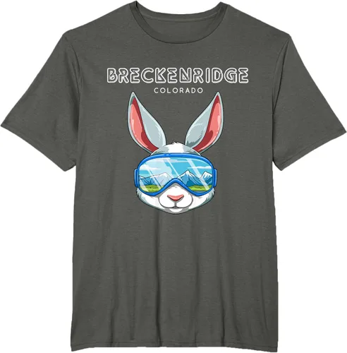 Vista 7 de Breckenridge Colorado USA - Camiseta de esquí y snowboard de conejo, Negro, S