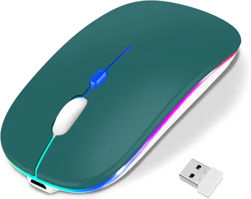 Vista 11 de Ratón inalámbrico Bluetooth para iPad/MacBook Pro/Air/laptop/pc Ratón silencioso recargable portátil delgado para Surface Pro/Lenovo/Samsung Tablet