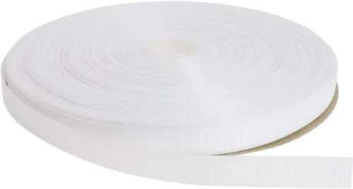 Vista 36 de Cinta de grogrén sólido de 100 yardas cada rollo, 100% poliéster (1/4", beige)