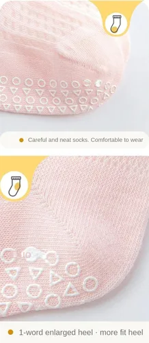 Vista 8 de Calcetines antideslizantes hasta la rodilla para bebés y niños pequeños, mallas delgadas para recién nacidos, para gatear en el suelo, 5/6 paquetes