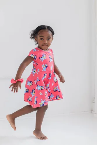 Vista 2 de Bluey Vestido de patinadora para niñas pequeñas a niños grandes
