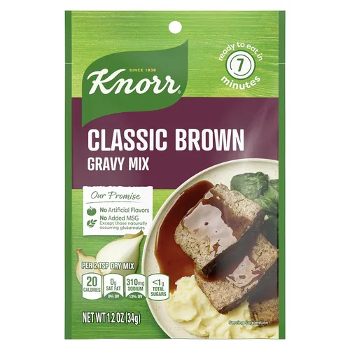 Vista 18 de Knorr Mezcla de salsa para deliciosas comidas fáciles y guarniciones, salsa marrón clásica sin sabores artificiales, sin MSG añadido 1.2 oz