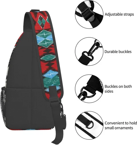 Vista 5 de COFEIYISI Mochila cruzada unisex para hombres y mujeres, bolsa de pecho casual, mochila de hombro, mochila deportiva para viajes, senderismo