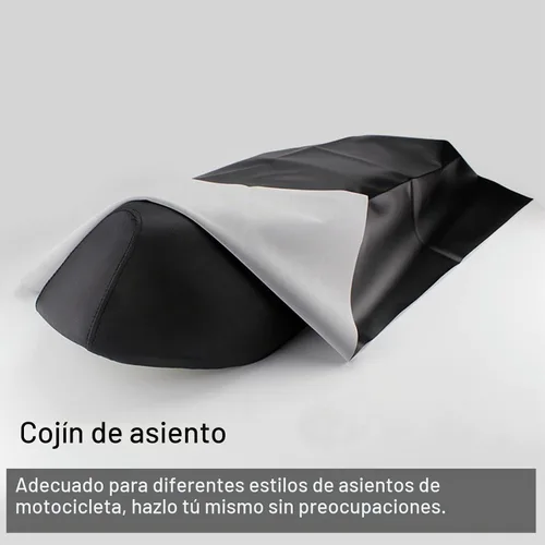 Vista 3 de Minho Funda de asiento de motocicleta, fundas de asiento de neopreno, accesorios de ciclomotor, material universal, impermeable, de cuero elástico