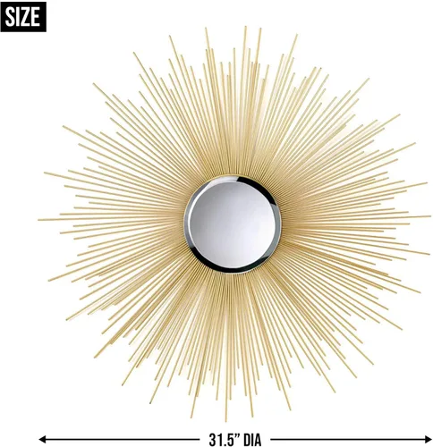 Vista 7 de Espejo Golden Rays 32"x32