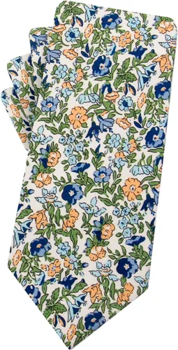 Vista 67 de Corbata de algodón floral para hombre, corbata delgada impresa de 2.56'' 01-Bean Pasta Rosa