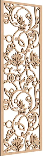 Vista 52 de Caspian Paneles de pared de madera con calado decorativo perforado, 9 3/8 pulgadas de ancho x 24 3/8 pulgadas de alto x 1/4 de alto, cereza