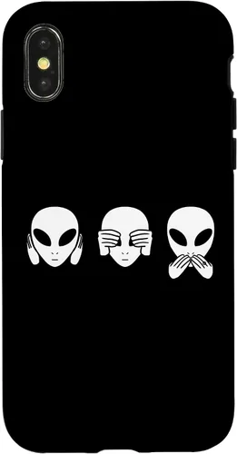 Vista 5 de Alien See Hear Speak No Evil Funny Extraterrestrial Space Case for iPhone 17