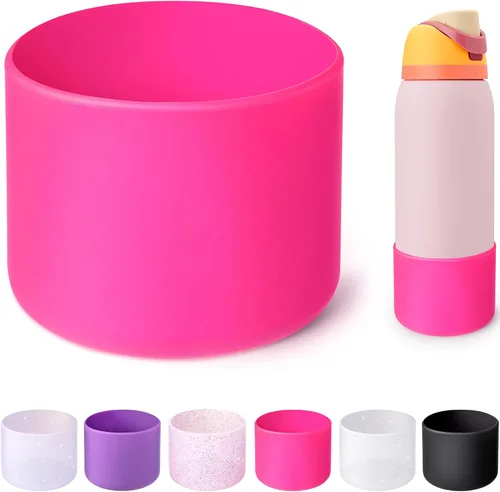 Vista 56 de Funda de Silicona para Botella de Agua Owala de 24oz, Manga Protectora Antideslizante Brillante para Botella de Agua Owala que Protege las Botellas