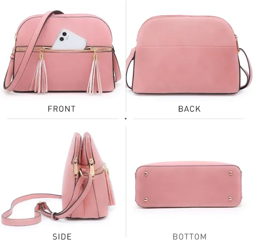 Vista 3 de Dasein - Bolso de hombro para mujer con cremallera y múltiples bolsillos