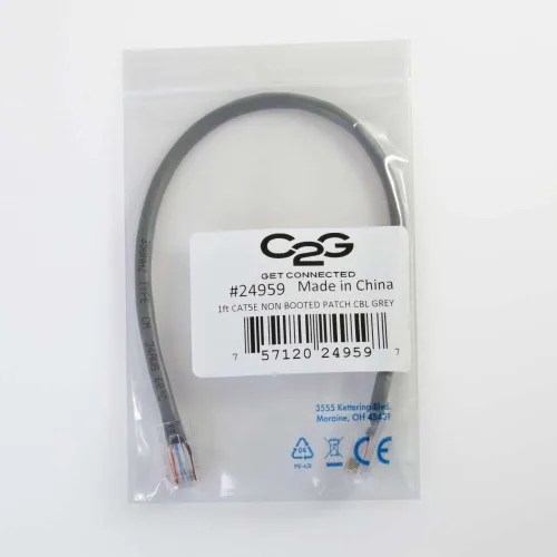Vista 80 de C2G 24494 Cable cruzado Cat5e - Cable de conexión de red sin blindaje sin arranque, naranja (3 pies, 3.0 ft)