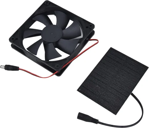 Vista 9 de Kit de ventilador de panel solar, ventilador solar de 3 W 5 V con panel solar, ventilador de escape solar impermeable para pequeños gallineros