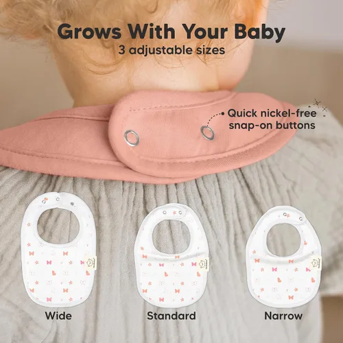 Vista 4 de KeaBabies Paquete de 8 baberos orgánicos para bebés para niñas y niños y paquete de 8 baberos orgánicos para bebés para niñas y niños, baberos