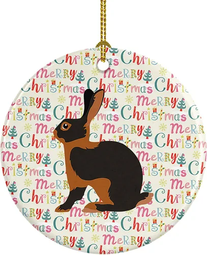 Vista 93 de Caroline's Treasures Adorno de cerámica de avestruz común para árbol de Navidad, decoración colgante para el hogar, Navidad, vacaciones, fiesta
