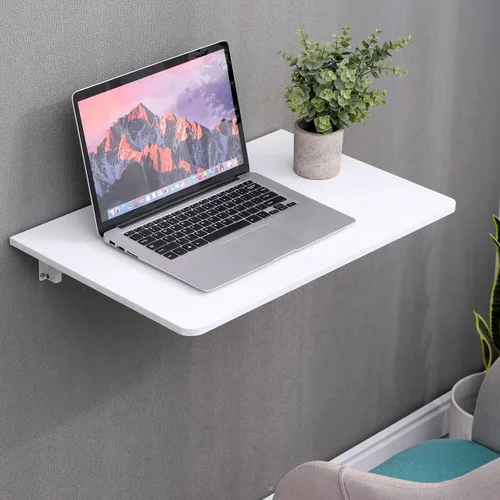 Vista 3 de 4HOMART Yvonne&F.L.A.M. Mesa plegable de hojas colgantes para pared para cocina y comedor, escritorio flotante para computadora para oficina, hogar