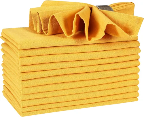 Vista 10 de Hausattire Servilletas reutilizables lavables 100% algodón de 18 x 18 pulgadas, servilletas de mesa para Acción de Gracias, Navidad, otoño