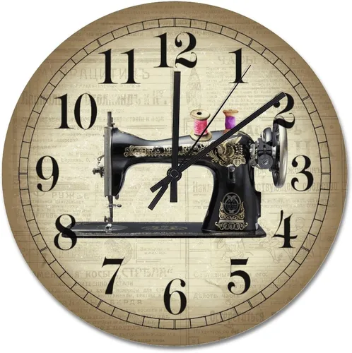 Vista 22 de ArogGeld Reloj de pared personalizado para sala de costura, botón de joya de color, 10 pulgadas, reloj de sala de manualidades, funciona