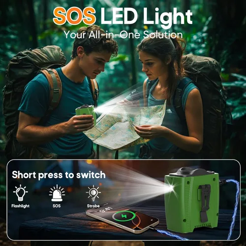 Vista 5 de Multper Ventilador de cintura portátil, 5 velocidades, 16000 rpm, potente flujo de aire, 10000 mAh hasta 40 horas de refrigeración, ventilador