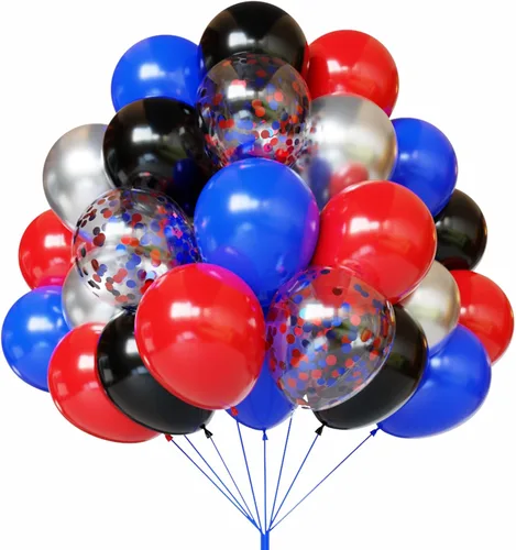 Vista 19 de YMSZ Globos negros y dorados, 67 globos metálicos dorados y negros de 12 pulgadas para cumpleaños, jubilación, graduación, decoración de fiesta
