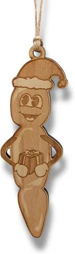 Vista 4 de Adorno - Howdy Ho - Madera Cruda 2x5in
