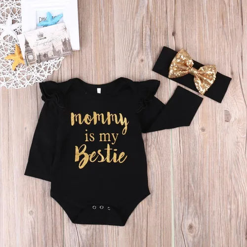 Vista 5 de MA&BABY - Mameluco para bebé recién nacido, con diseño floral y diadema